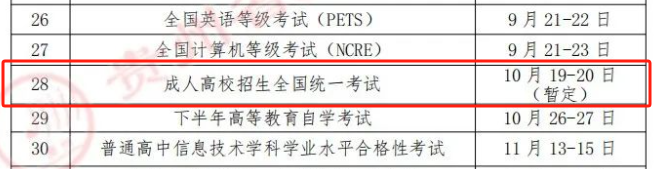 2024上海成人高考考试时间是怎么样的？